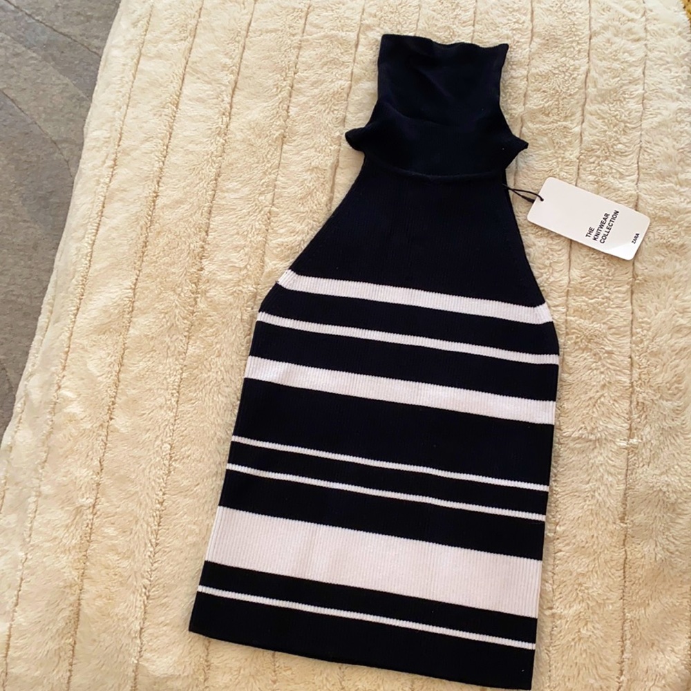 Zara striped turtle neck tank top